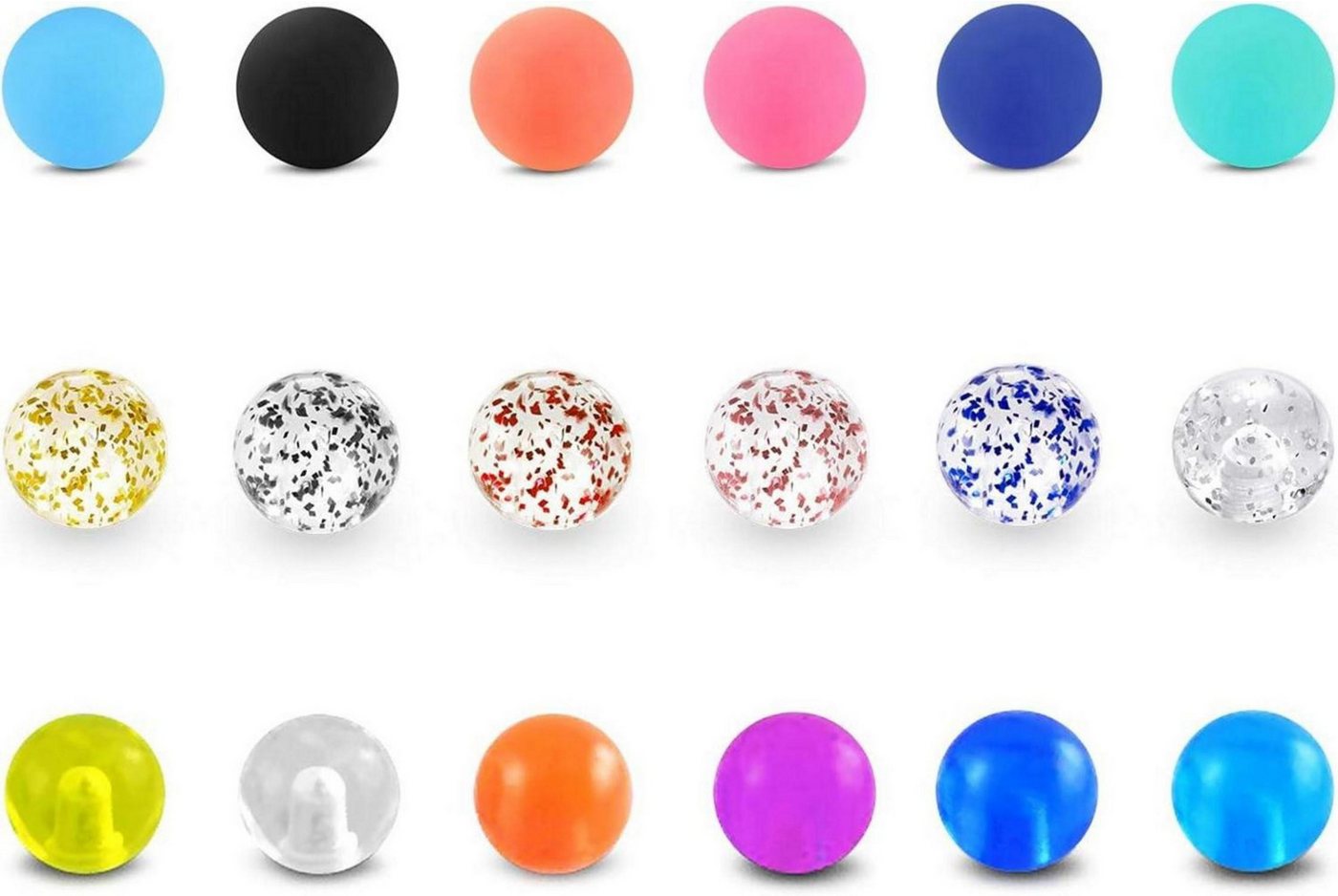 Briana Williams Piercing-Set Piercing Kugeln Set 18stk 1.2mm 16G Acryl Plastik Ersatzkugeln Briana Williams Piercing-Set Piercing Kugeln Set 18stk 1.2mm 16G Acryl Plastik Ersatzkugeln von Briana Williams