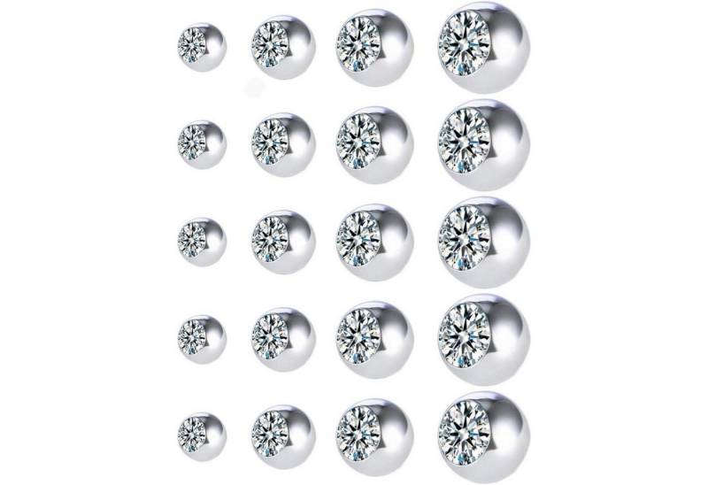 Gojewen Piercing-Set Piercing Kugeln Silber Ersatzkugel Schraubkugel 20stk Set 3/4/5/6mm Gojewen Piercing-Set Piercing Kugeln Silber Ersatzkugel Schraubkugel 20stk Set 3/4/5/6mm von Gojewen