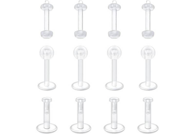LuxusKollektion Piercing-Set Piercing Kunststoff Labret Retainer 16G Bioflex Tragus 12stk 6mm von LuxusKollektion