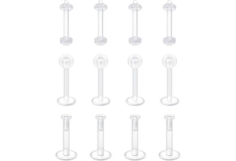 LuxusKollektion Piercing-Set Piercing Labret Retainer Kunststoff 16G Tragus Helix 12stk 8mm von LuxusKollektion