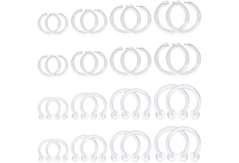 LuxusKollektion Piercing-Set Piercing Retainer Bioflex 16G transparent 32er Set Helix Daith Septum von LuxusKollektion