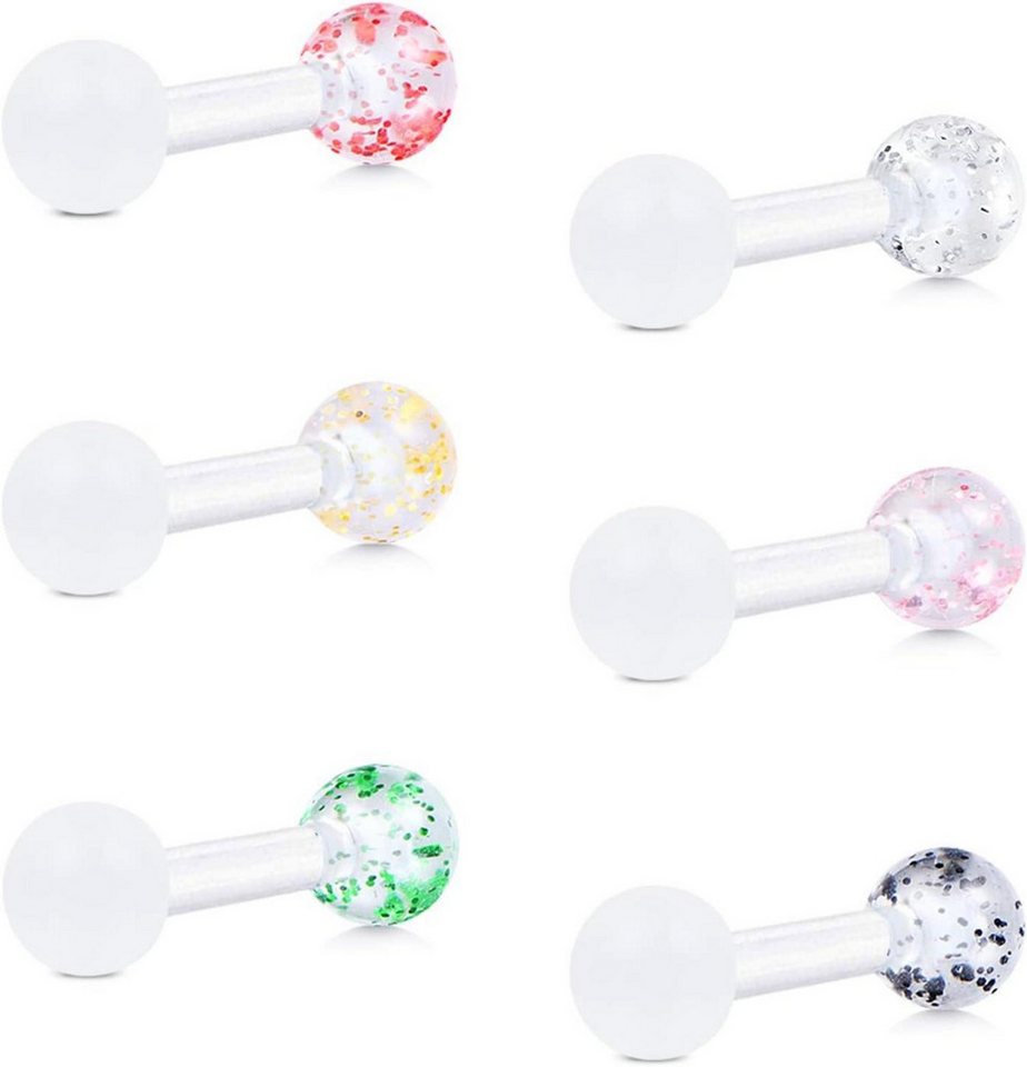 Mayhoop Piercing-Set Piercing Retainers 16G klar Tragus Helix Ohrstecker 6mm Acryl 6St Mayhoop Piercing-Set Piercing Retainers 16G klar Tragus Helix Ohrstecker 6mm Acryl 6St von Mayhoop