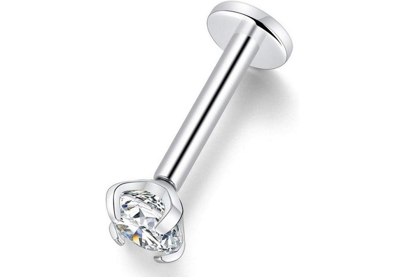 LuxusKollektion Piercing-Set Piercings Titan Helix Labret Lippenpiercing Monroe 16g 1pcs 10mm 3mmcz von LuxusKollektion