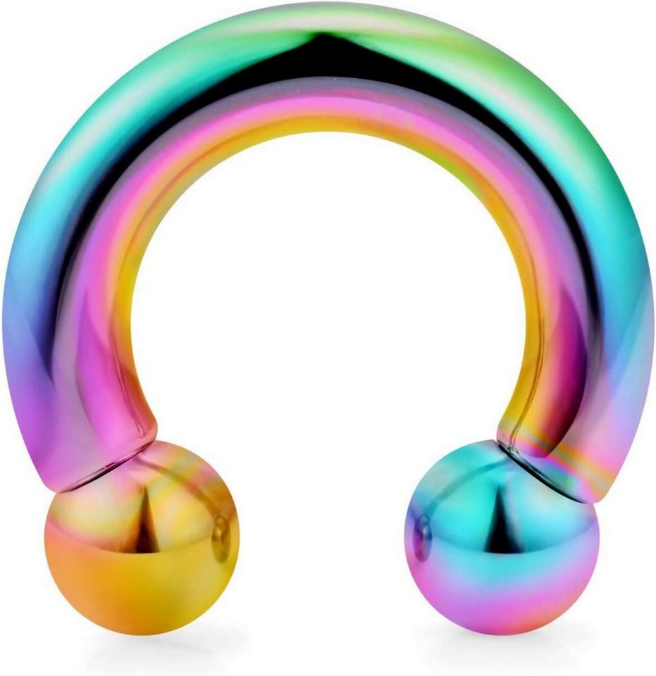 Briana Williams Piercing-Set Regenbogen Hufeisen Circular Barbell Ring Chirurgenstahl Piercing 8mm Briana Williams Piercing-Set Regenbogen Hufeisen Circular Barbell Ring Chirurgenstahl Piercing 8mm von Briana Williams