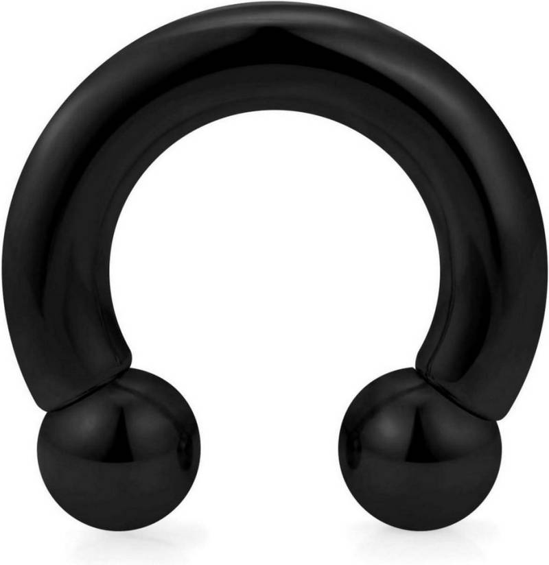 Briana Williams Piercing-Set Schwarzes Hufeisen Piercing Circular Barbell Ring 316L Edelstahl von Briana Williams
