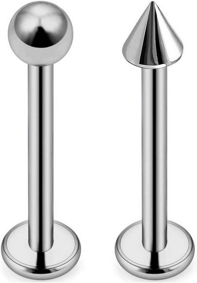 CIZME Piercing-Set Titan Lippenpiercing Labret Stecker 16G 18G 2stk Set in Geschenkbox von CIZME
