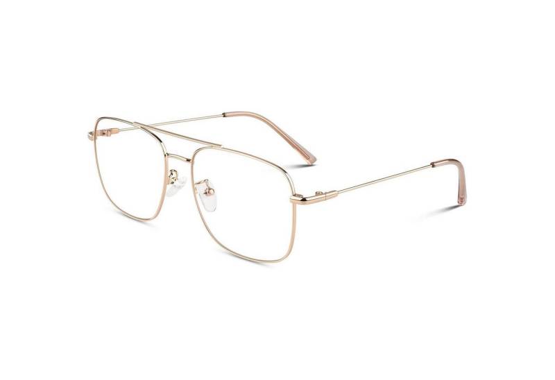 LuxusKollektion Pilotenbrille Brille Herren Damen Pilotenbrille ohne Sehstärke Gold von LuxusKollektion