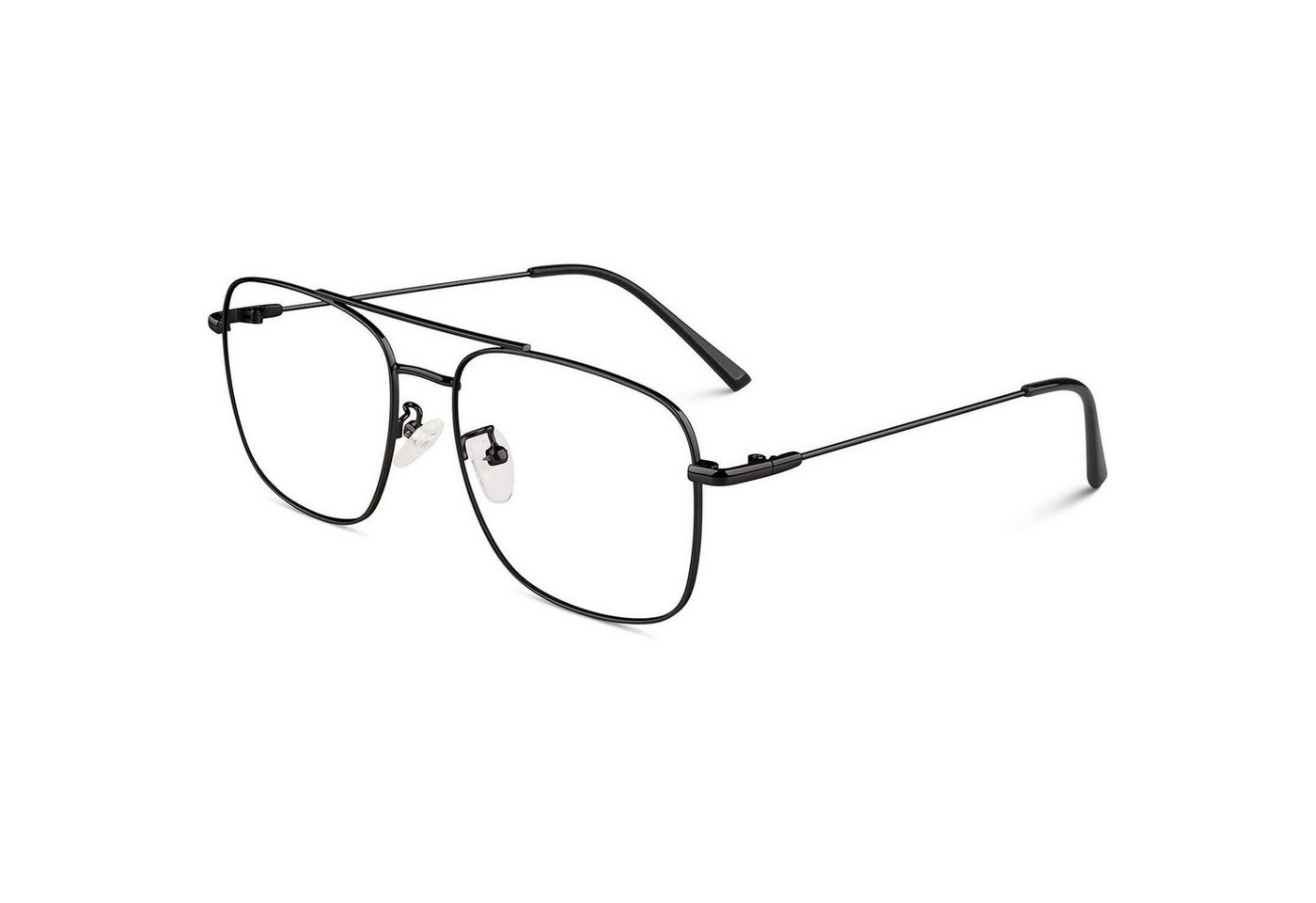 LuxusKollektion Pilotenbrille Brille Pilot Retro Metallrahmen UV400 Damen Herren 2 Schwarz von LuxusKollektion