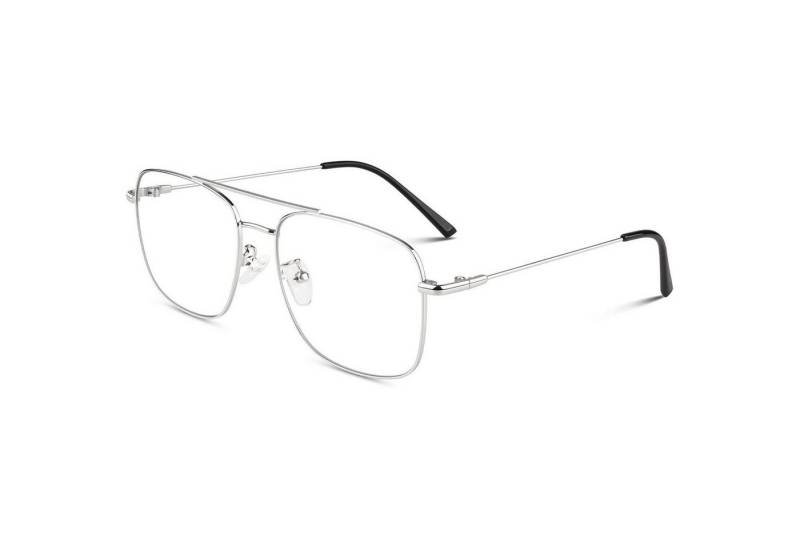 LuxusKollektion Pilotenbrille Brille Vintage Pilotenbrille Metallgestell Transparente Linse von LuxusKollektion