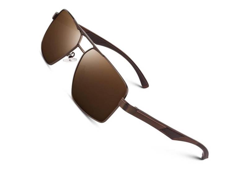 LuxusKollektion Pilotenbrille Herren Sonnenbrille Pilotenbrille Polarisiert Al-Mg Metallrahmen UV400 von LuxusKollektion