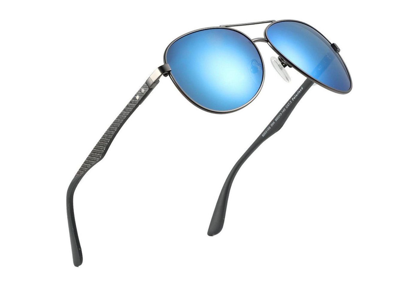LuxusKollektion Pilotenbrille Polarisierte Retro Pilotenbrille Kohlefaser Metall Rahmen UV400 Schutz von LuxusKollektion