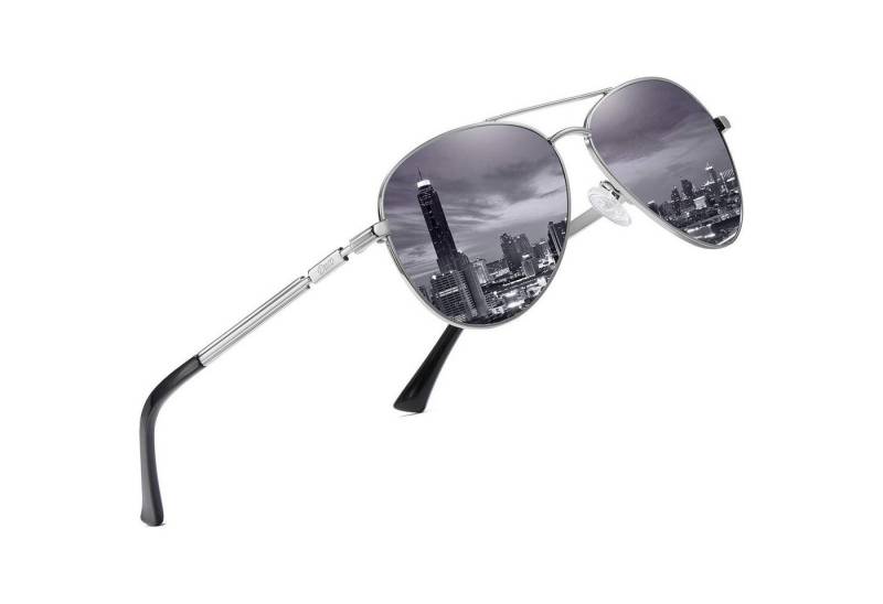 LuxusKollektion Pilotenbrille Polarisierte Sonnenbrille Herren UV400 Kategorie 3 Fliegerbrille 3025K von LuxusKollektion