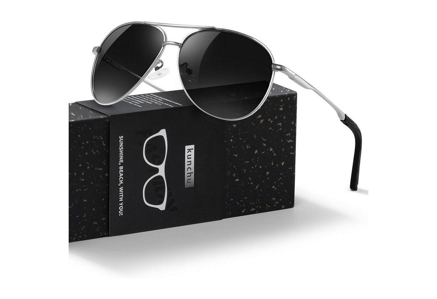 LuxusKollektion Pilotenbrille Polarisierte Ultraleichte Sonnenbrille UV400-Schutz Outdoor von LuxusKollektion