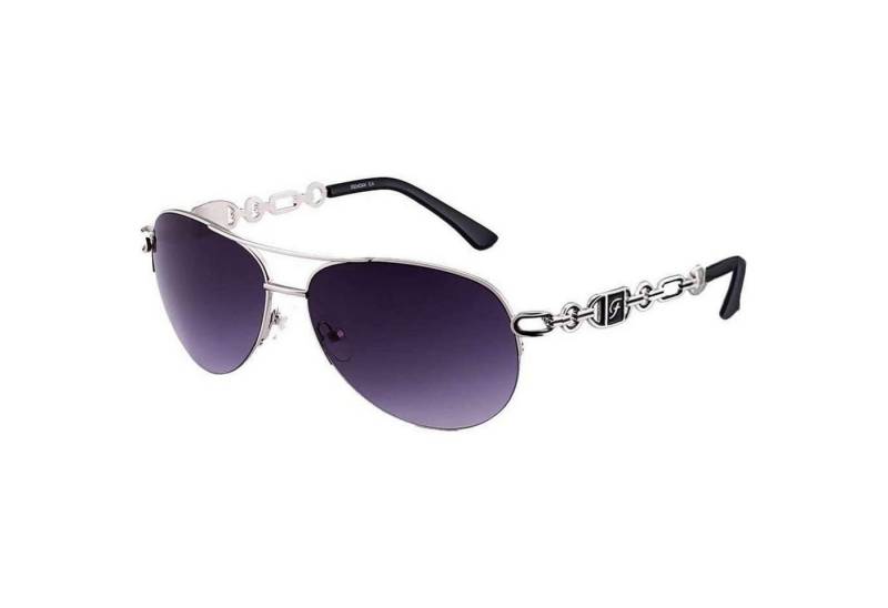 LuxusKollektion Pilotenbrille Sonnenbrille Damen UV400 Gestell Silber Gläser Grau Verlaufend von LuxusKollektion