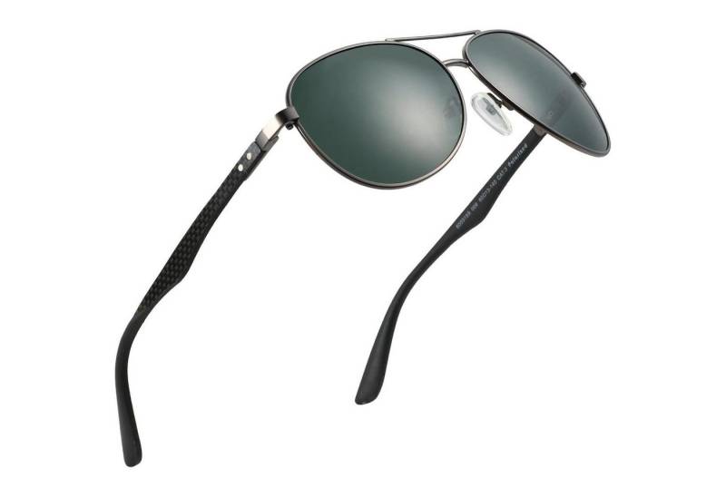 LuxusKollektion Pilotenbrille Sonnenbrille Polarisiert Retro Pilotenbrille Kohlefaser Metall UV400 von LuxusKollektion