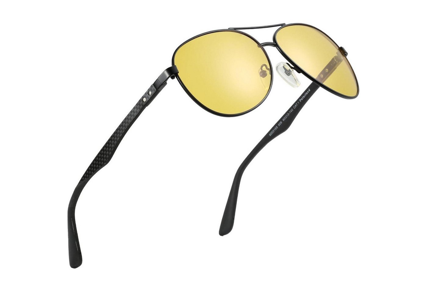 LuxusKollektion Pilotenbrille Sonnenbrille Polarisiert Retro Pilotenbrille UV400 Schutz Kohlefaser von LuxusKollektion