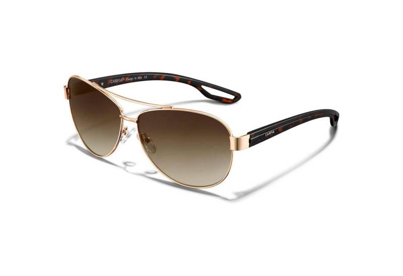 LuxusKollektion Pilotenbrille Sonnenbrille Retro Polarisiert Rahmen Braun Schildpatt Braun Linsen von LuxusKollektion