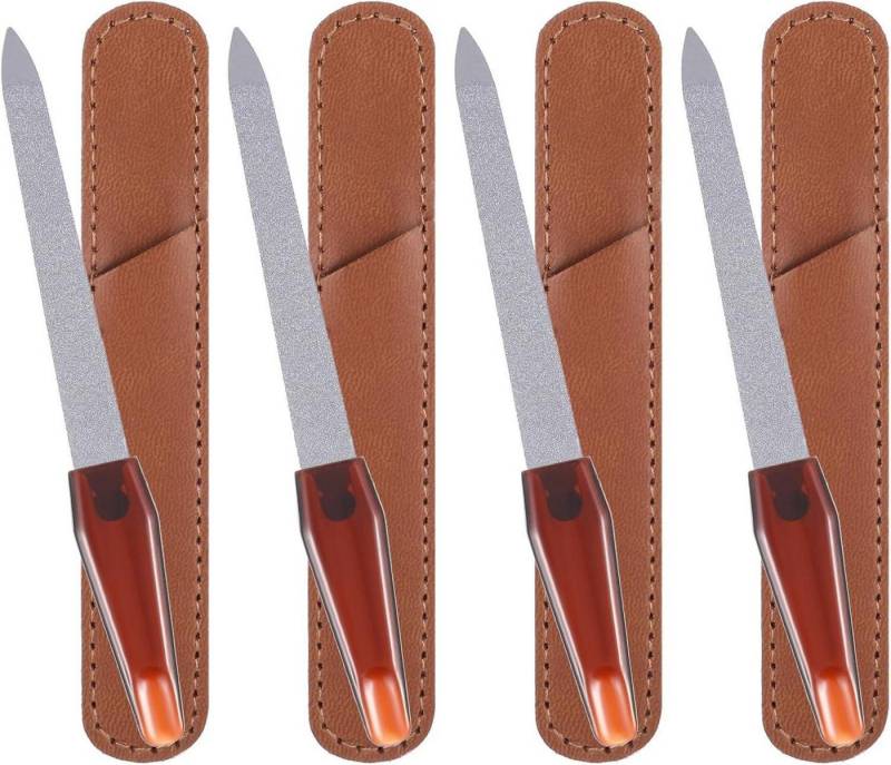 LuxusKollektion Polierfeile Nagelfeile Set 4-teilig Metallfeile Clipper Maniküre Werkzeug Pediküre von LuxusKollektion