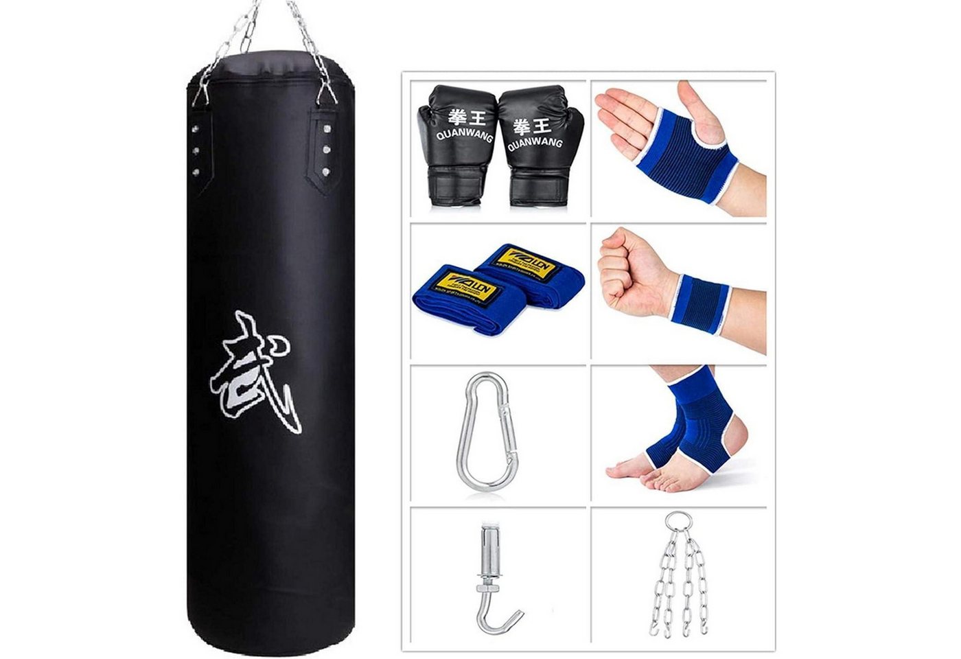 LuxusKollektion Punch-Handschuhe Boxsack Hängend Sandsack für Kinder Erwachsene Jugendliche MMA UFC von LuxusKollektion