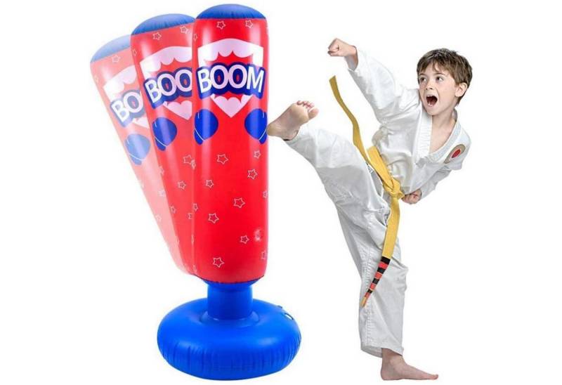 LuxusKollektion Punch-Handschuhe Boxsack Kinder 120cm Standboxsack Kickboxen Karate Taekwondo Rot von LuxusKollektion