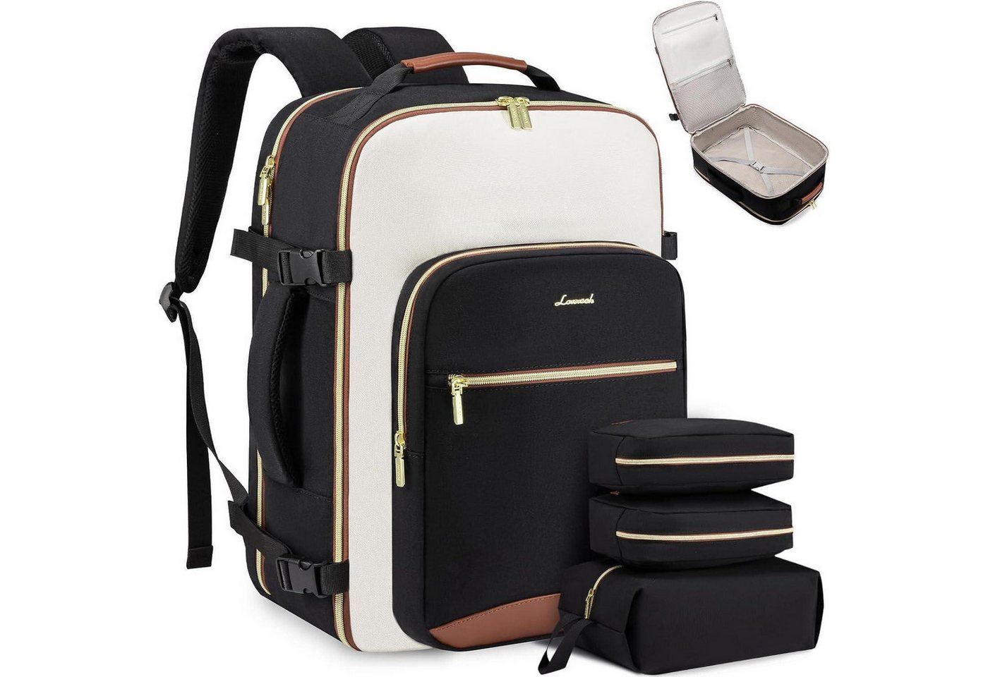 LuxusKollektion Reiserucksack Handgepäck Rucksack 30L wasserdicht Laptopfach 17 Zoll Camping Schule von LuxusKollektion