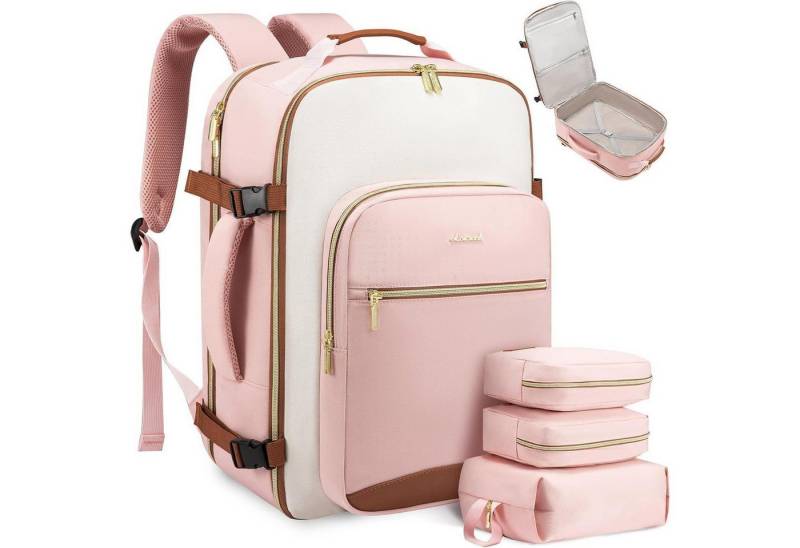 LuxusKollektion Reiserucksack Handgepäck Rucksack 40L Damen Herren Wasserdicht 17 Zoll Laptopfach von LuxusKollektion