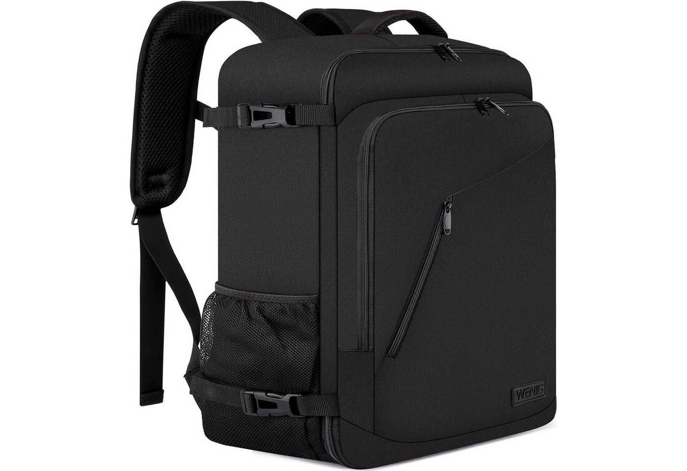 LuxusKollektion Reiserucksack Handgepäck Rucksack 55x40x20 Laptop 17 Zoll Schwarz l 55x40x20cm 44L von LuxusKollektion