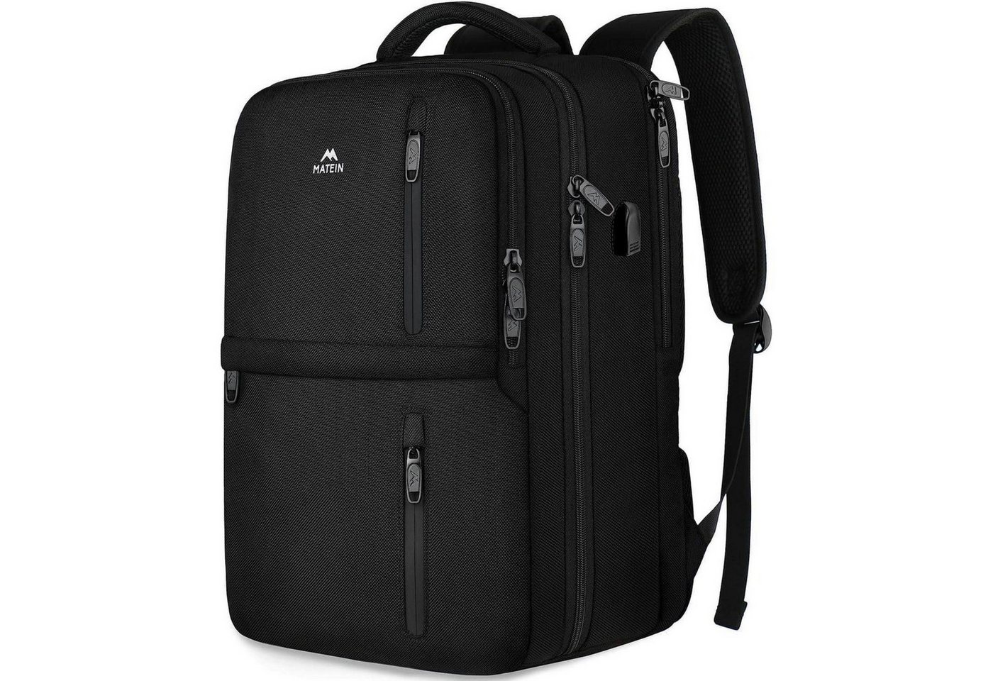 LuxusKollektion Reiserucksack Handgepäck Rucksack 55x40x20 Laptop 18.4 Lufthansa-55x40x20cm Schwarz von LuxusKollektion