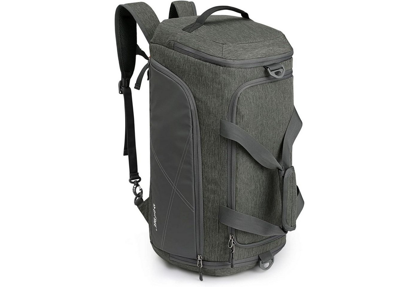 LuxusKollektion Reiserucksack Reiserucksack 45 l 3 Wege Nassfach Schuhfach Wandern 45L Hellgrau von LuxusKollektion