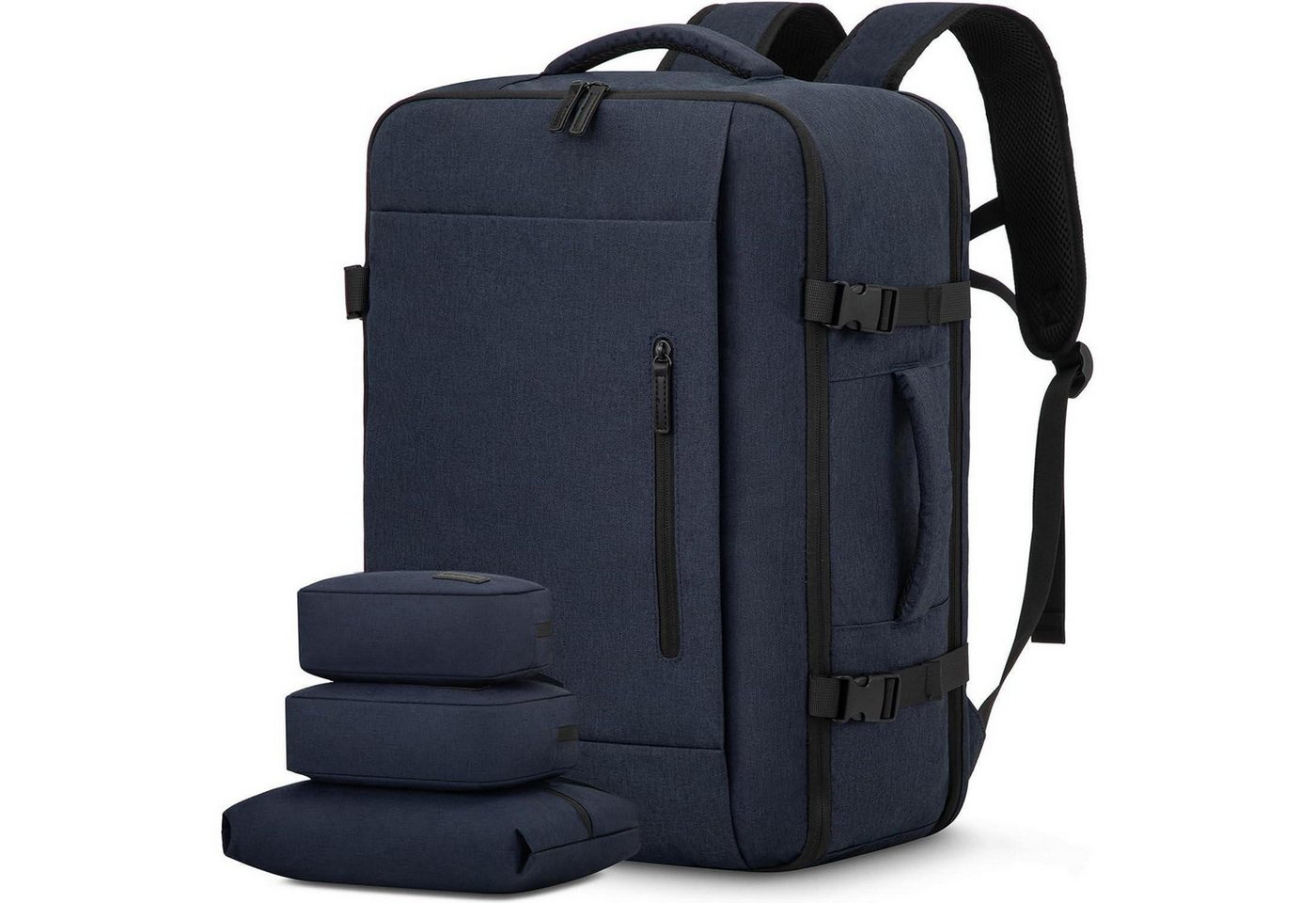 LuxusKollektion Reiserucksack Reiserucksack Handgepäck 40L Kofferrucksack 17,3 Zoll Dunkelblau von LuxusKollektion
