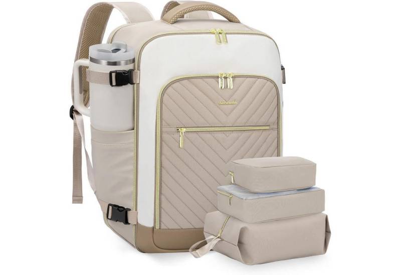 LuxusKollektion Reiserucksack Reiserucksack Damen 40L Handgepäck Flugzeug 17.3'' Laptop Wasserdicht von LuxusKollektion