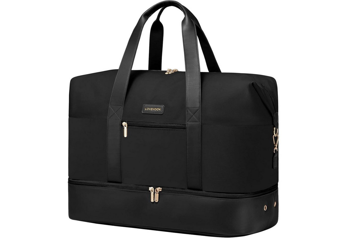 LuxusKollektion Reisetasche Handgepäck Tasche Flugzeug 40x20x25 Reisetasche Damen Ryanair Schwarz von LuxusKollektion