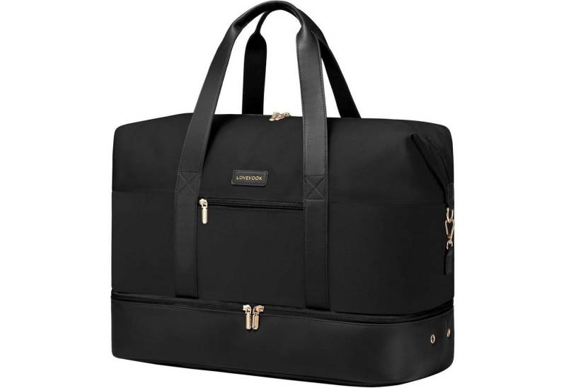 LuxusKollektion Reisetasche Handgepäck Tasche Flugzeug 40x20x25 Reisetasche Damen Ryanair Schwarz von LuxusKollektion
