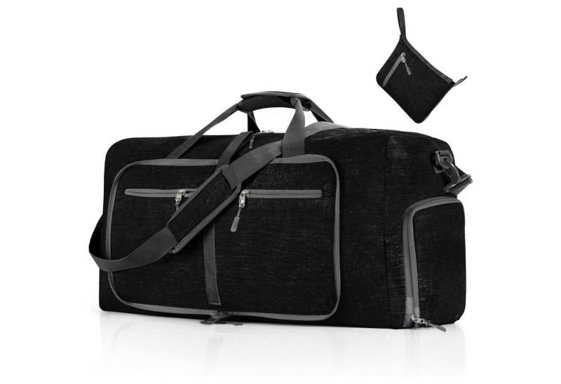 LuxusKollektion Reisetasche Leichte Faltbare Reisetasche 65L Schwarz Sporttasche Damen Herren Gym von LuxusKollektion