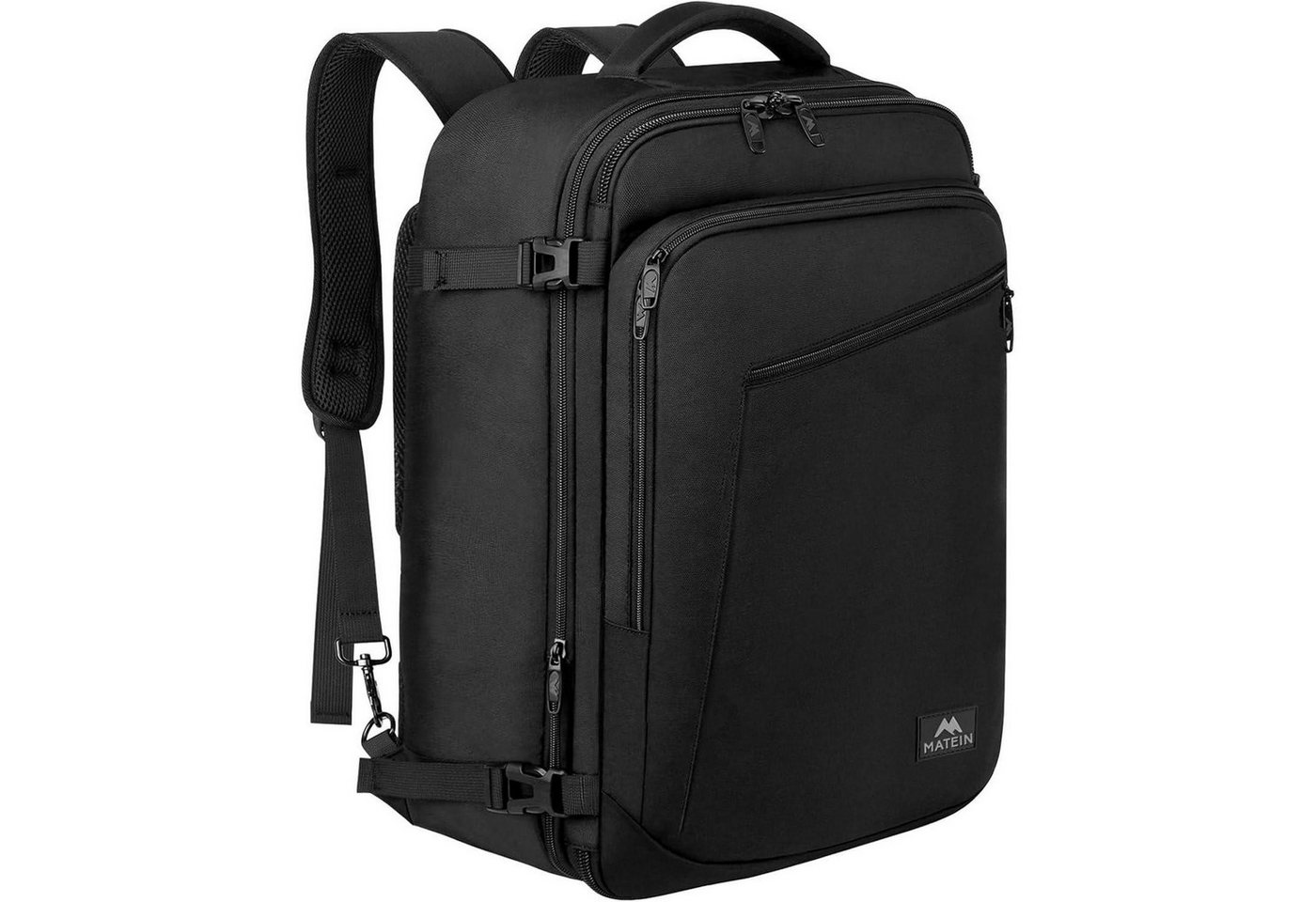 LuxusKollektion Reisetasche Reiserucksack 50L Handgepäck Erweiterbar Air France 55x35x25cm Schwarz von LuxusKollektion