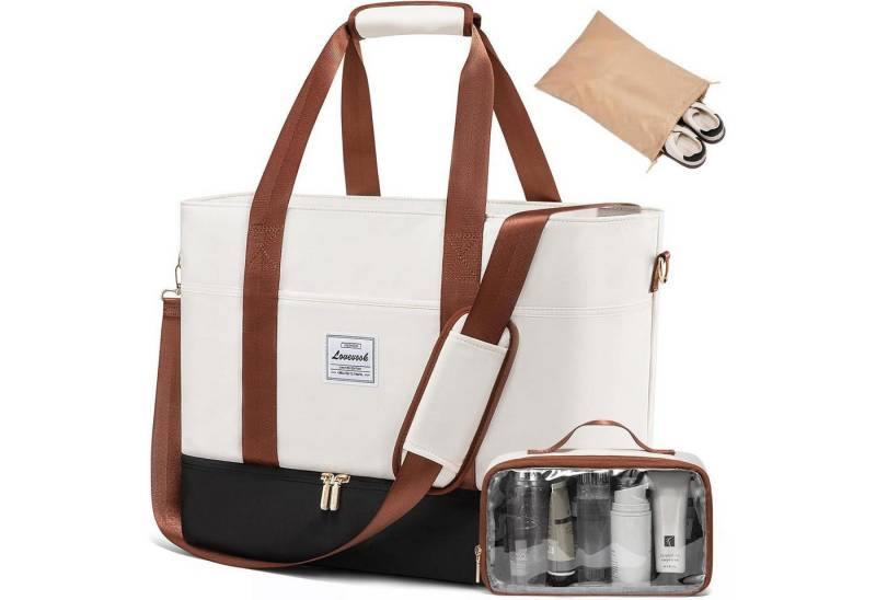 LuxusKollektion Reisetasche Reisetasche Damen Wasserdicht Weekender Duffel Bag mit Schuhfach von LuxusKollektion