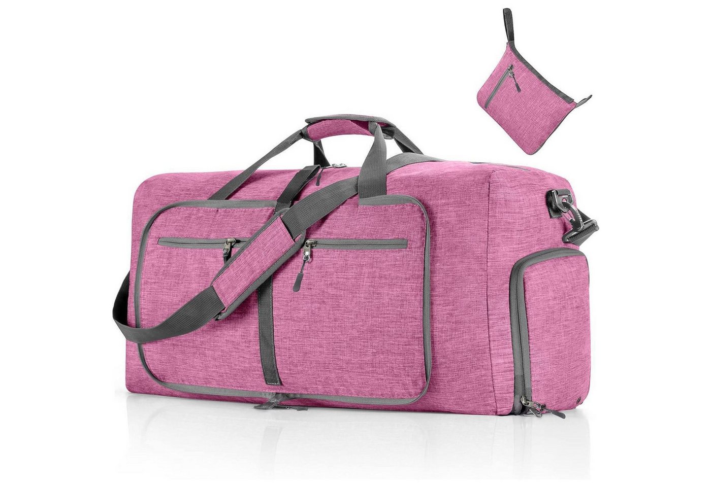 LuxusKollektion Reisetasche Reisetasche Schuhfach Falttasche Camping Reisen G Hellpurpur 85L von LuxusKollektion