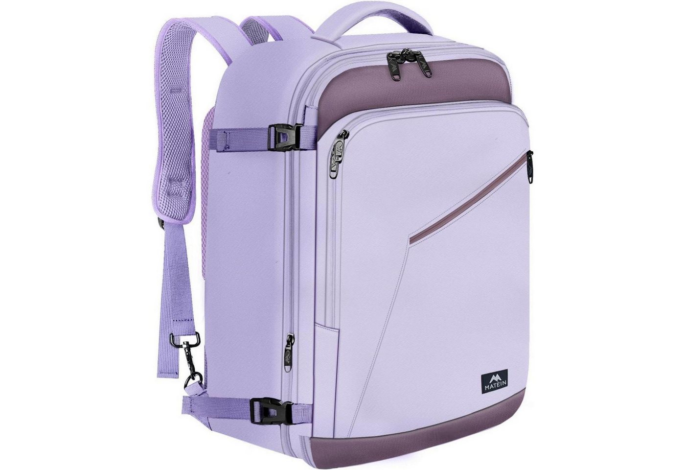 LuxusKollektion Reisetasche Rucksack Groß Herren 50L Air France 55x35x25cm Hellviolettgrau von LuxusKollektion