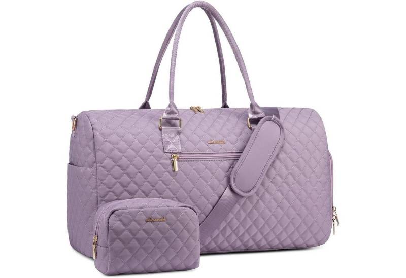 LuxusKollektion Reisetasche Sporttasche Damen Reisetasche Weekender wasserdicht Hellviolett von LuxusKollektion