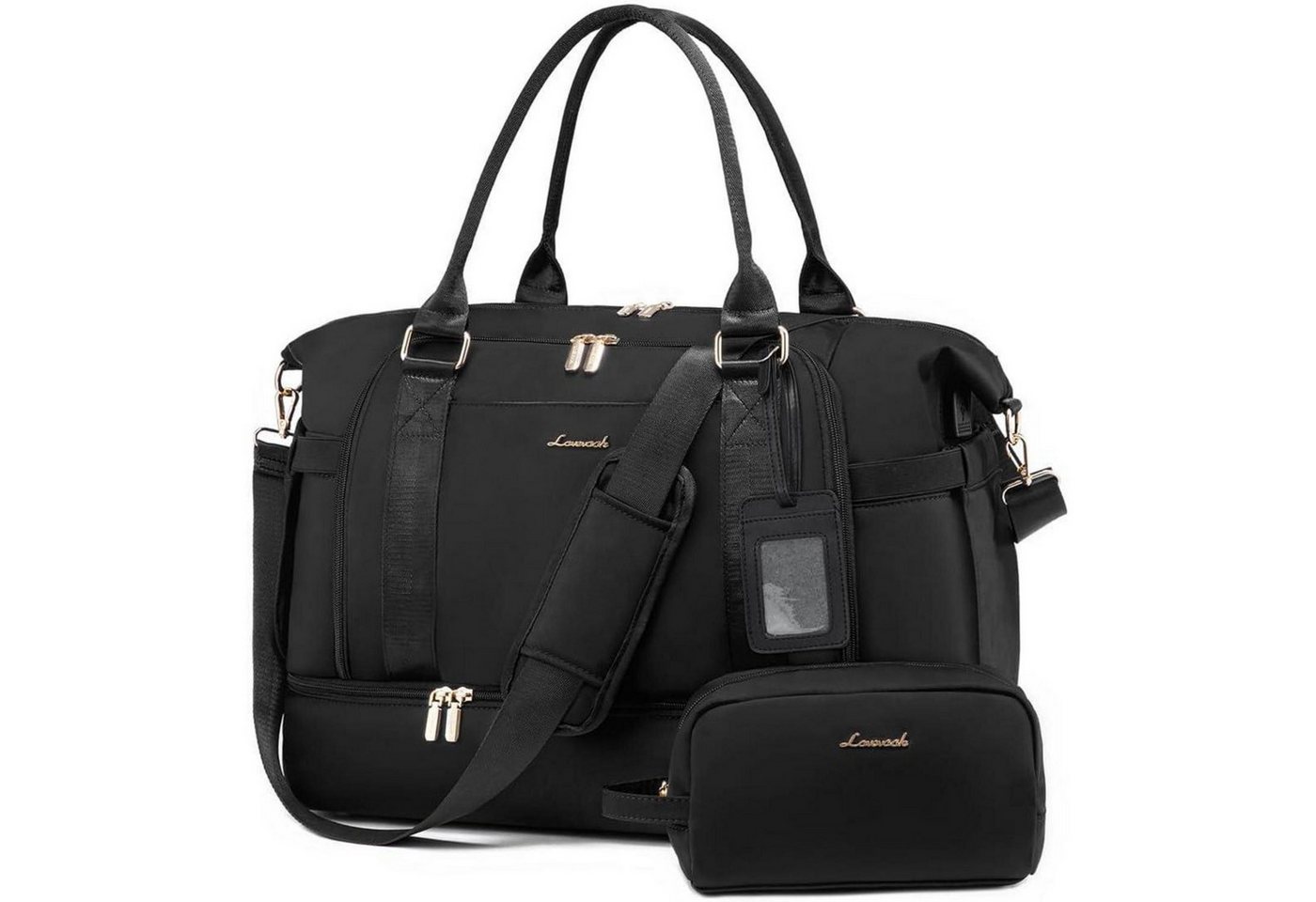 LuxusKollektion Reisetasche Sporttasche Reisetasche 40L Handgepäck Schwarz wetterfest von LuxusKollektion
