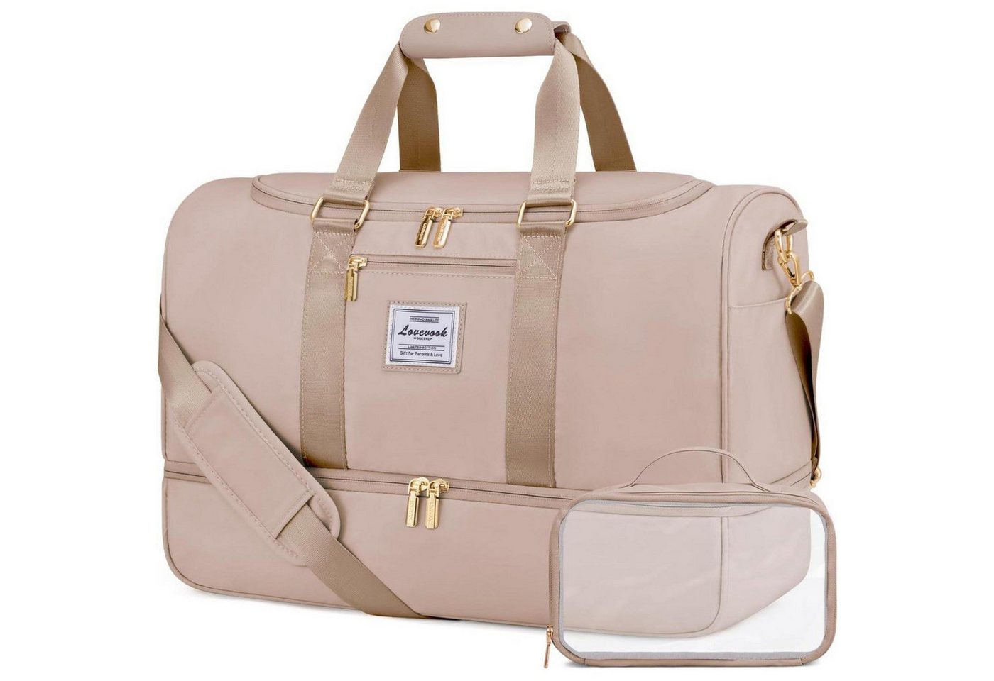 LuxusKollektion Reisetasche Sporttasche Reisetasche 50L mit Schuhfach und von LuxusKollektion