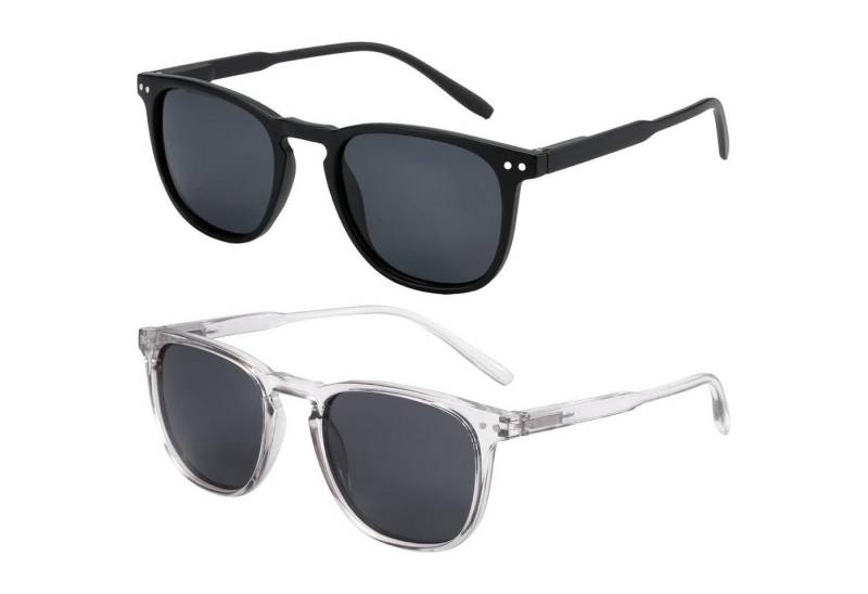 LuxusKollektion Retrosonnenbrille 2 Paar Polarisierte Sonnenbrille Retro Vintage Runde Quadratische von LuxusKollektion