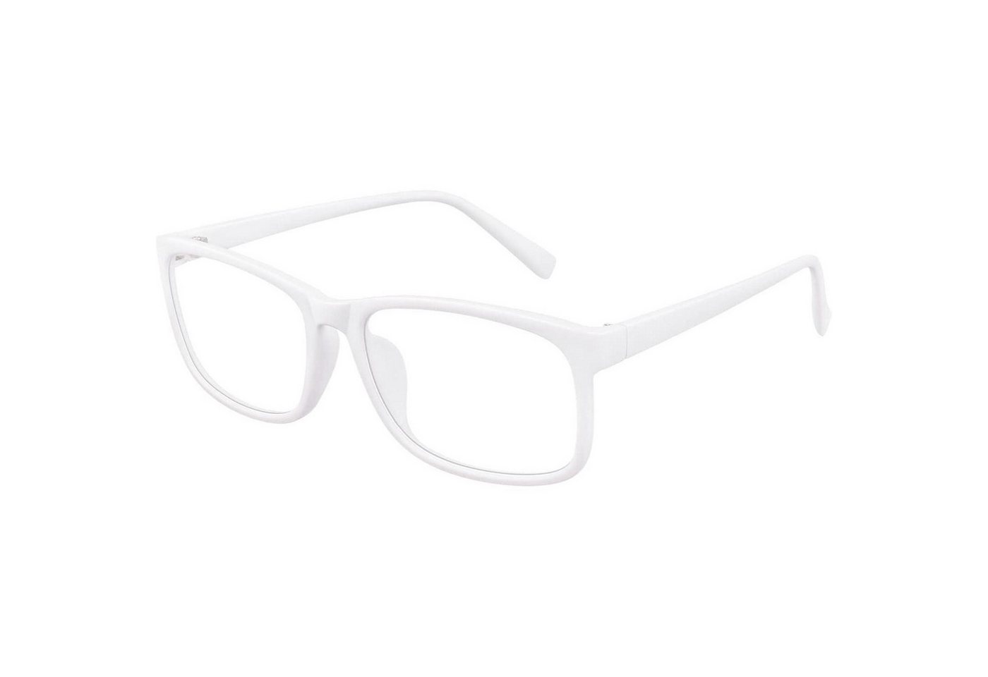 LuxusKollektion Retrosonnenbrille Brille Nerdbrille Fake Ohne Stärke Damen Herren UV400 PO2 Mattweiß von LuxusKollektion