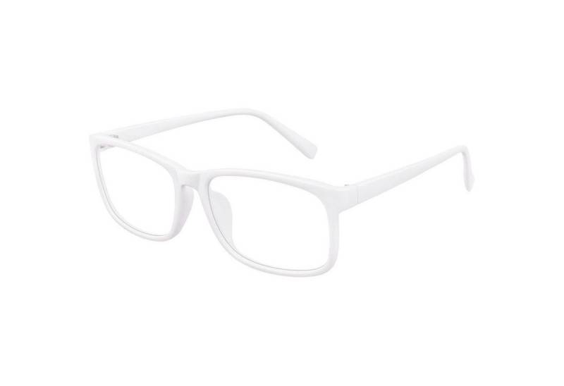 LuxusKollektion Retrosonnenbrille Brille Nerdbrille Fake Ohne Stärke Damen Herren UV400 PO2 Mattweiß von LuxusKollektion