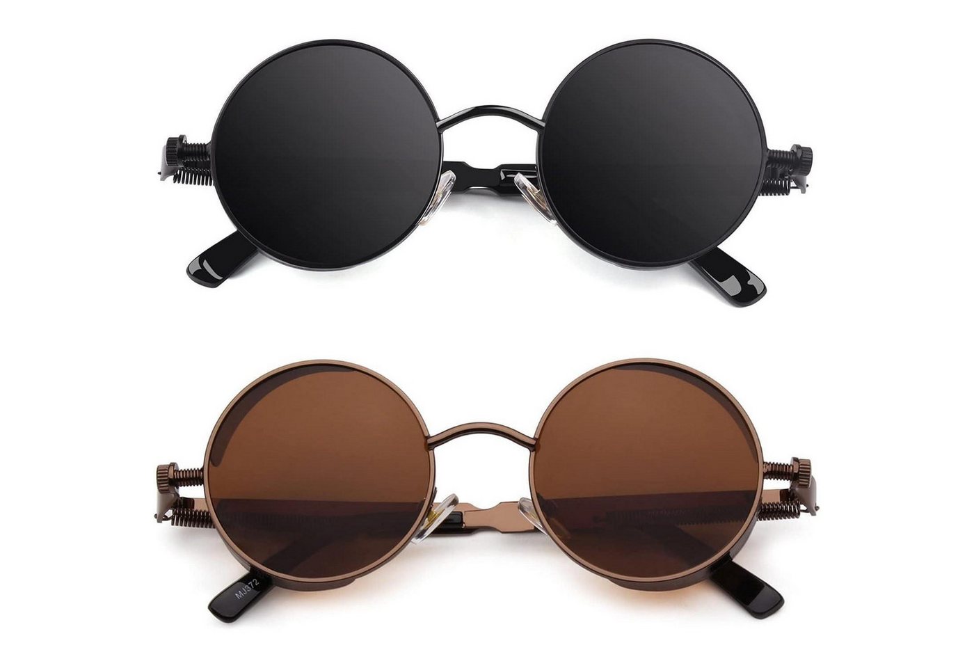 LuxusKollektion Retrosonnenbrille CGID Retro Runde Sonnenbrille Damen Herren Polarisiert UV400 Stil von LuxusKollektion