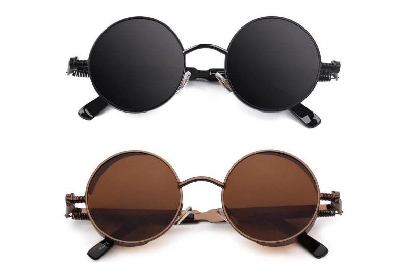 LuxusKollektion Retrosonnenbrille CGID Retro Runde Sonnenbrille Damen Herren Polarisiert UV400 Stil von LuxusKollektion