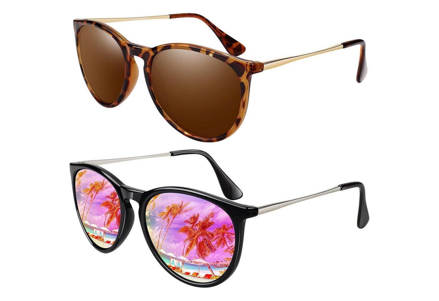 LuxusKollektion Retrosonnenbrille Damen Sonnenbrille Polarisiert Retro Rund Vintage Designer Stil UV400 LuxusKollektion Retrosonnenbrille Damen Sonnenbrille Polarisiert Retro Rund Vintage Designer Stil UV400 von LuxusKollektion