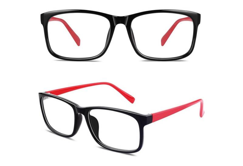 LuxusKollektion Retrosonnenbrille Extra Slim Rechteck Nerd Brille Clear Geek Style Look von LuxusKollektion