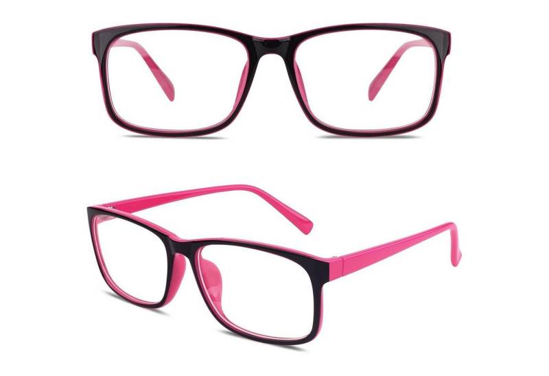 LuxusKollektion Retrosonnenbrille Extra schmale Nerd Brille Clear Slim Rechteck Vintage Look von LuxusKollektion