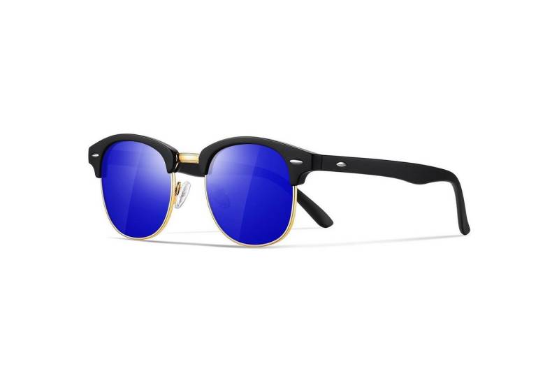 LuxusKollektion Retrosonnenbrille Halbrahmen Sonnenbrille Vintage Retro Rechteck UV400 Metall Autofahren von LuxusKollektion